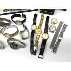 Collection of wristwatches including Tissot, Avia, Seiko, Rotary, Pulsar, Police etc