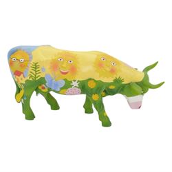 Six Cow Parade cows, including Lowry Cow, The Divas, Corn on the Cow, A Christmas Cowrol, Happy Birthday to Moo and The Cow of the Seven Suns 