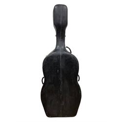 Velvet lined fibreglass double bass case H200cm