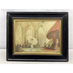 F Suntier (Early 20th century): The Harem, watercolour signed and dated 1928, 26cm x 36cm
