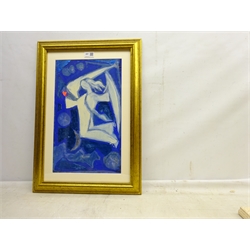  Nicolas Issaiev (Russian 1891-1977): Angel, mixed media collage with artist's studio stamp unsigned 44cm x 26cm  DDS - Artist's resale rights may apply to this lot   