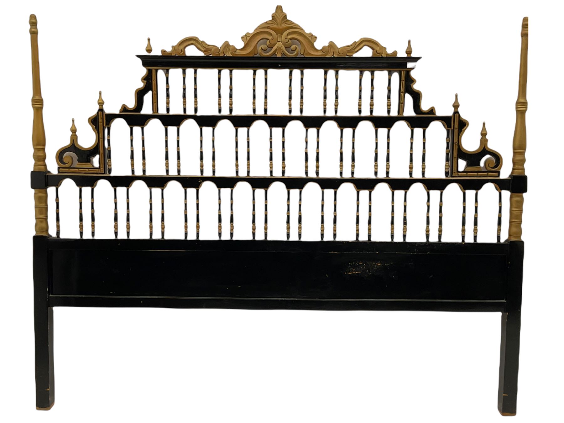 Large Spanish style pagoda headboard
