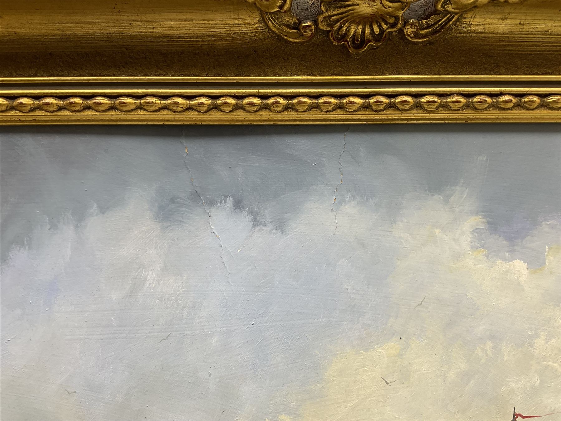 Michael J Whitehand (British 1941-): 'First Shots', oil on board signed titled and dated '86, 45cm x 55cm