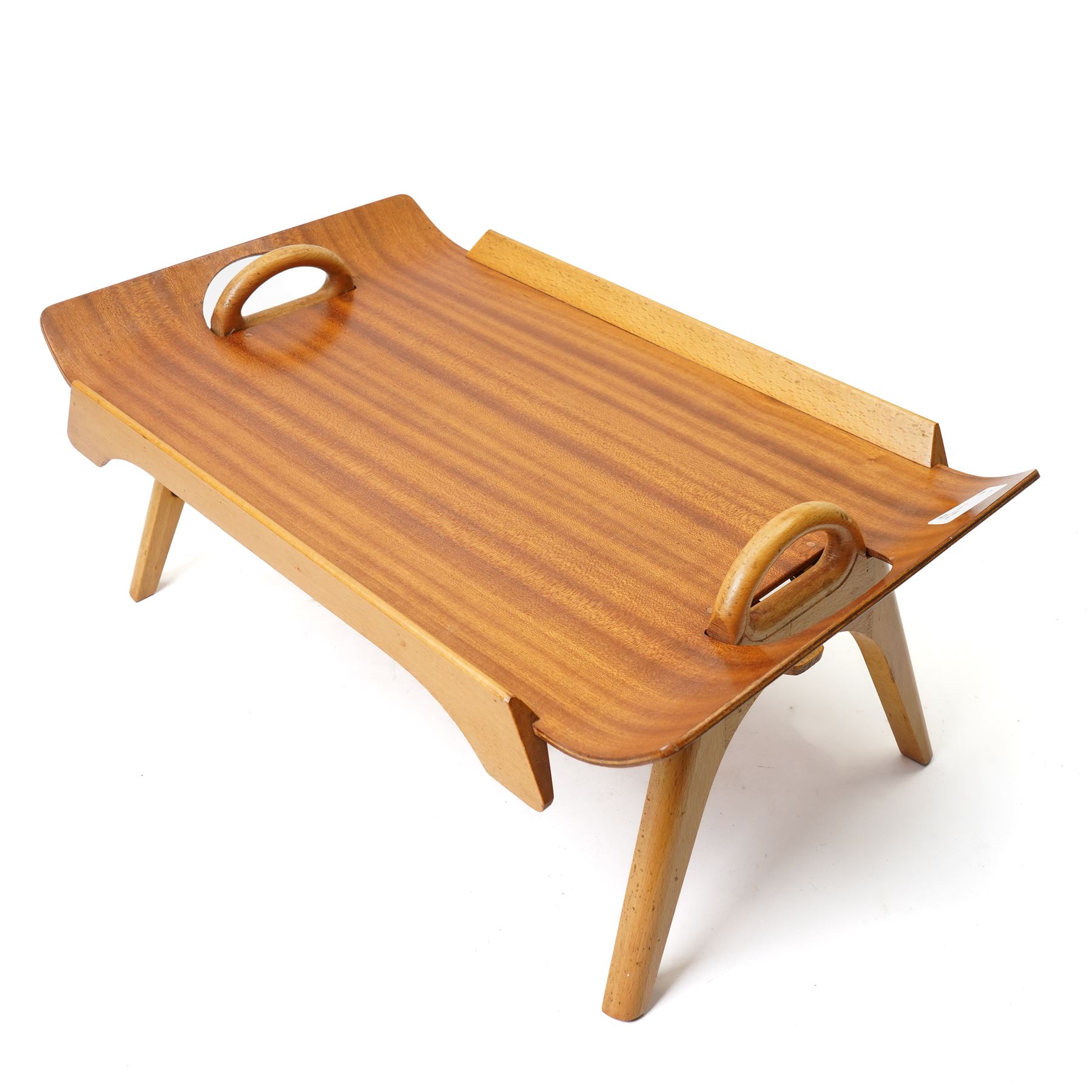 'The Centurion' bentwood lap tray by Paragon of London, W59cm