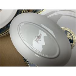 Royal Doulton Carlyle pattern part dinner service, including eight dinner plates, sixteen side plates, eight bowls, eight coffee cans and saucers etc (68)