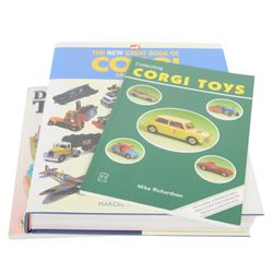 Corgi, Matchbox and Dinky diecast model reference books, including The Big Book of Superfast Matchbox Toys, The Encyclopaedia of Matchbox Toys, etc