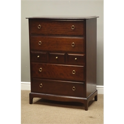 Stag Minstrel mahogany seven drawer chest, W83cm, H112cm, D47cm  