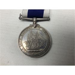 George V Naval long Service and Good Conduct Medal awarded to M.36831 W. Cox R.P.O. H.M.S. Vivid; with ribb