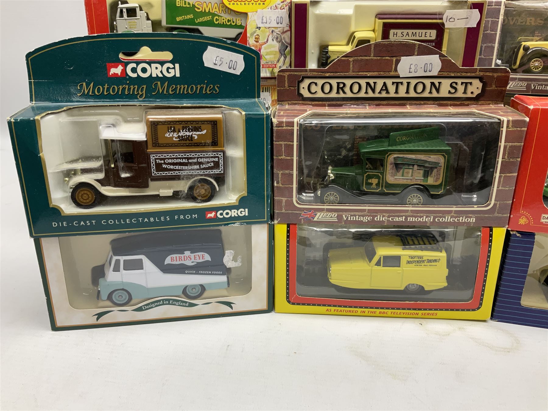 Thirty-nine modern die-cast models by Corgi, Days Gone, Lledo, Oxford etc including promotional vehicles, TV & Film related, Circus and Showmans etc; all boxed (39)
