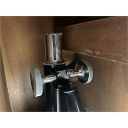 Three W. Watson & Sons microscopes, comprising Barnet binocular no 125253, Kima no 123196 and Service no 44858, all boxed 