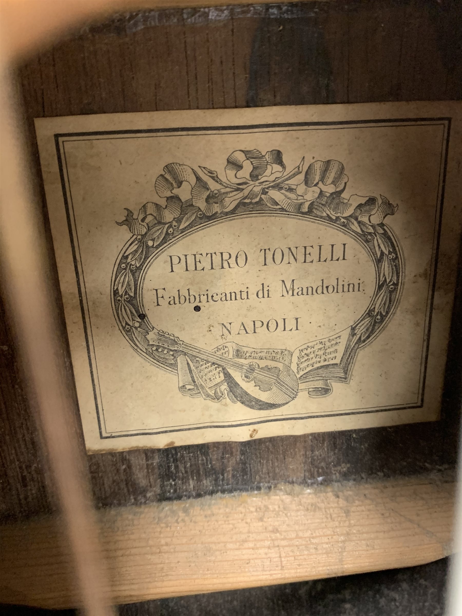 Pietro Tonelli Napoli acoustic guitar in carrying case