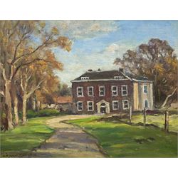 Owen Bowen (Staithes Group 1873-1967): 'Marton Hall School', Bridlington, oil on board signed, titled and dated 1963 verso on artists label 39.5cm x 50cm