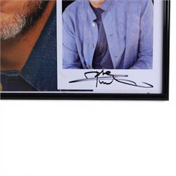 The WHO 'Then & Now' framed album insert, signed by Roger Daltrey and Pete Townshend, The WHO's Pete Townshend signed framed photograph, together with a  first edition of his autobiography 'Who I Am', largest frame H44cm
