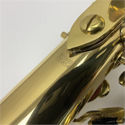 Odyssey Premier straight soprano saxophone l56.5cm; in fitted carrying case with accessories