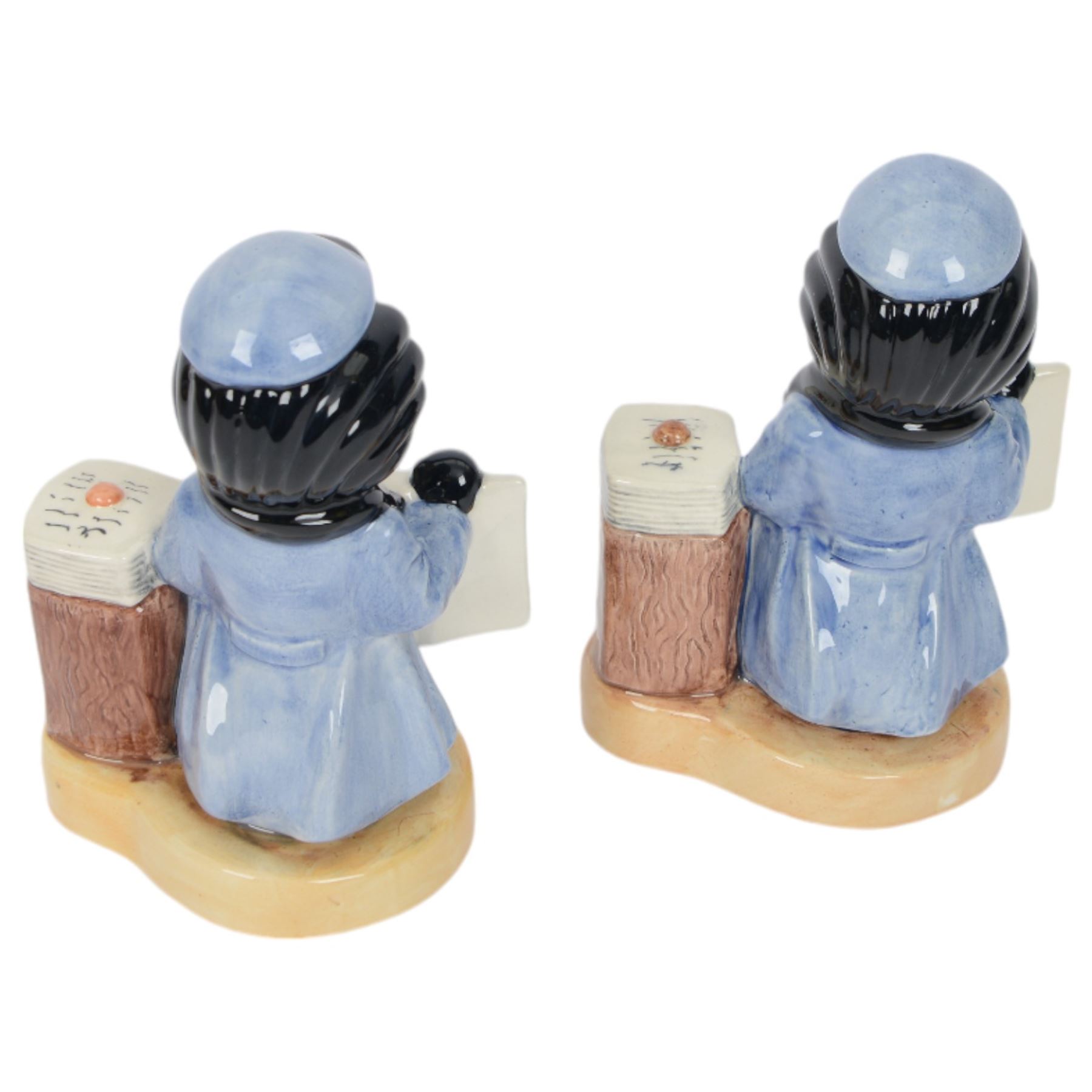 Two Carlton Ware limited edition Golly newspaper vendors, comprising Bicycle Club Edition 1896, limited edition 5/10 and Circus Edition 1903 limited edition 7/10