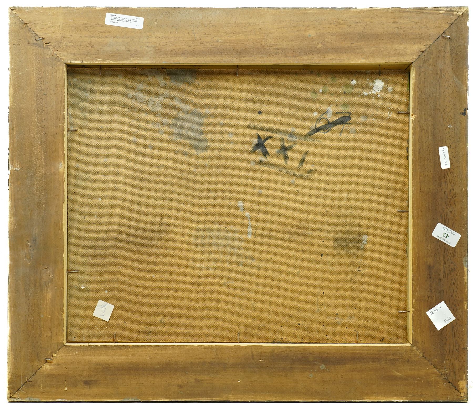 Continental School (20th century): Abstract with Overlapping Discs, pair of oils on board indistinctly signed 38cm x 48cm (2)