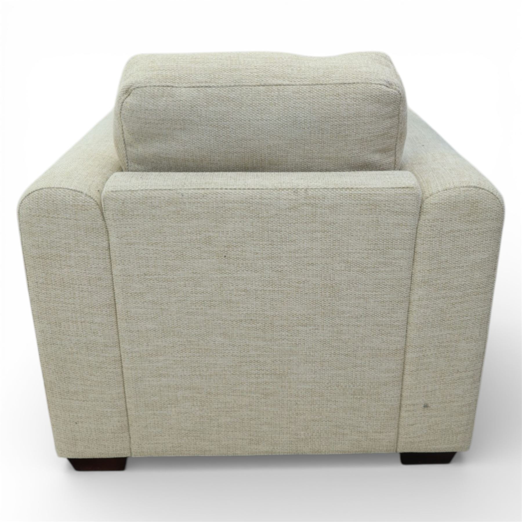 Contemporary armchair, upholstered in neutral fabric