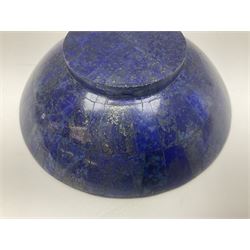 Lapis lazuli mosaic bowl, D15cm, H4cm