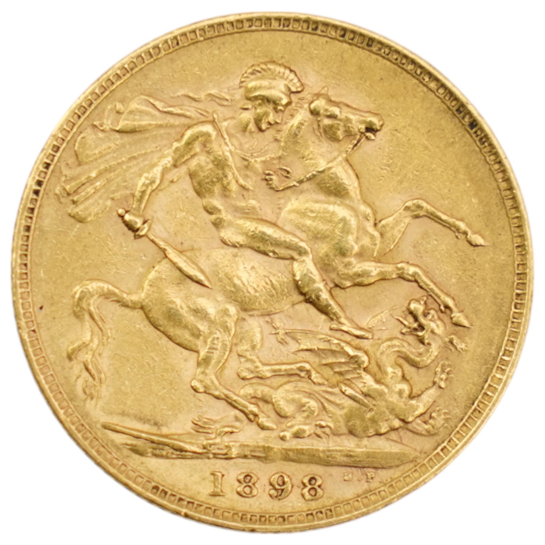 Queen Victoria 1898 gold full sovereign coin