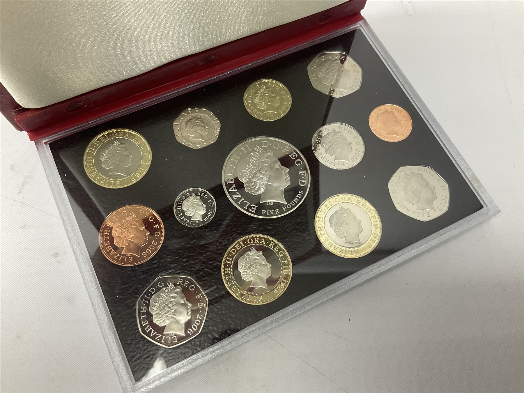 Six The Royal Mint United Kingdom proof coin collections, dated 1995, 1996, 1998, 2002, 2006 and 2007 all cased with certificates
