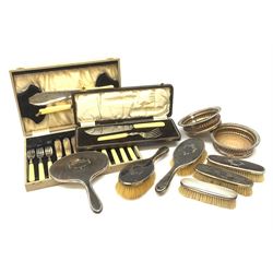 A silver mounted faux tortoiseshell dres