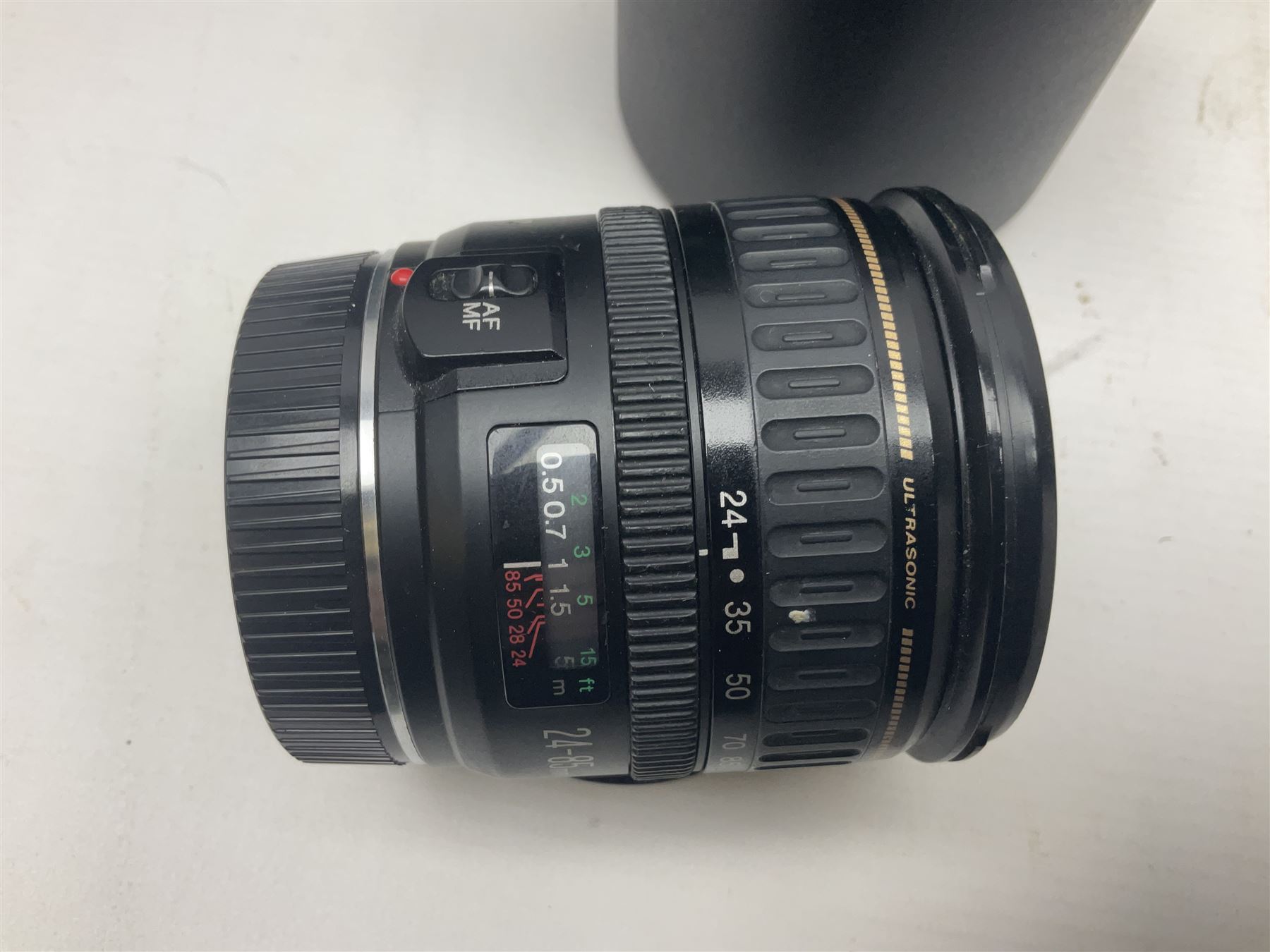 Canon EOS 5D camera body, with 'Tamron SP 70-300mm F/4-5.6 lens, and accessories, together with soft case