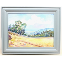 RTV 09/10/20 Bruce Kendall (British Contemporary): 'A Shropshire Harvest', oil on board signed, titled verso 44cm x 60cm