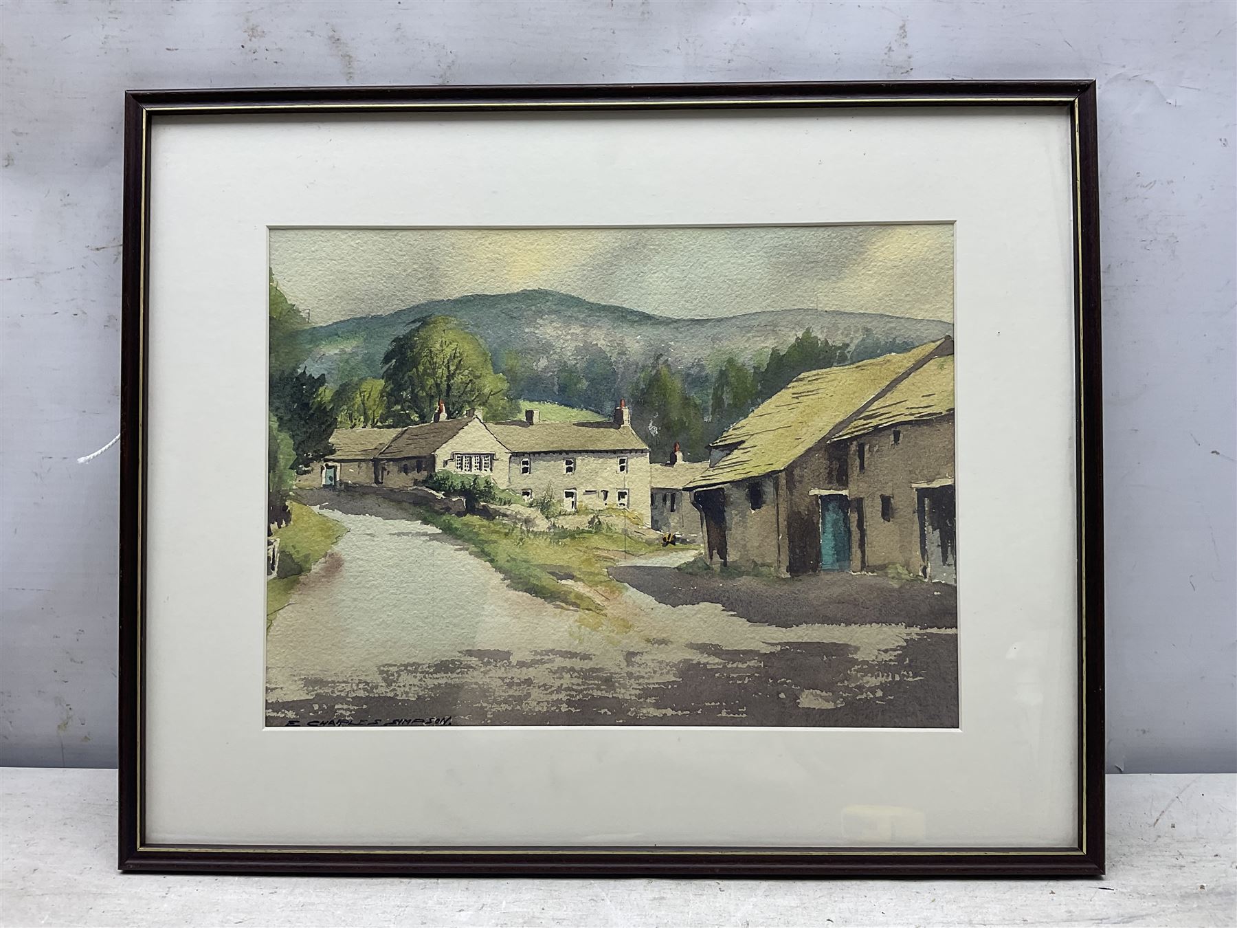 Ernest Charles Simpson (British 1915-2007): ''Saddleback on Blencathra from Derwentwater' 'Kettlewell' 'The Rainforest Vancouver Island - Canada' and 'Kilchurn Castle - Loch Awe', four watercolours signed, titled in a later hand verso, largest 35cm x 52cm (4)