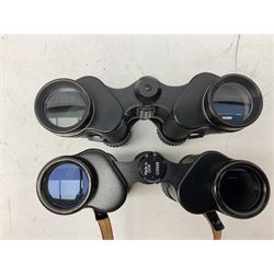 Eight cased pairs of binoculars, to include Noctovist Mk II 8x30, Prinz 8x30, Steiner Bayreuth 8x30, Springfield H.F.P 8x26 etc