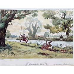 Norman Thelwell (British 1923-2004): 'The Salmon Leap' and 'Down by the River', pair limited edition colour prints signed in pencil and numbered 298/850 and 232/850, respectively pub. 1978, 20cm x 30cm (2)
