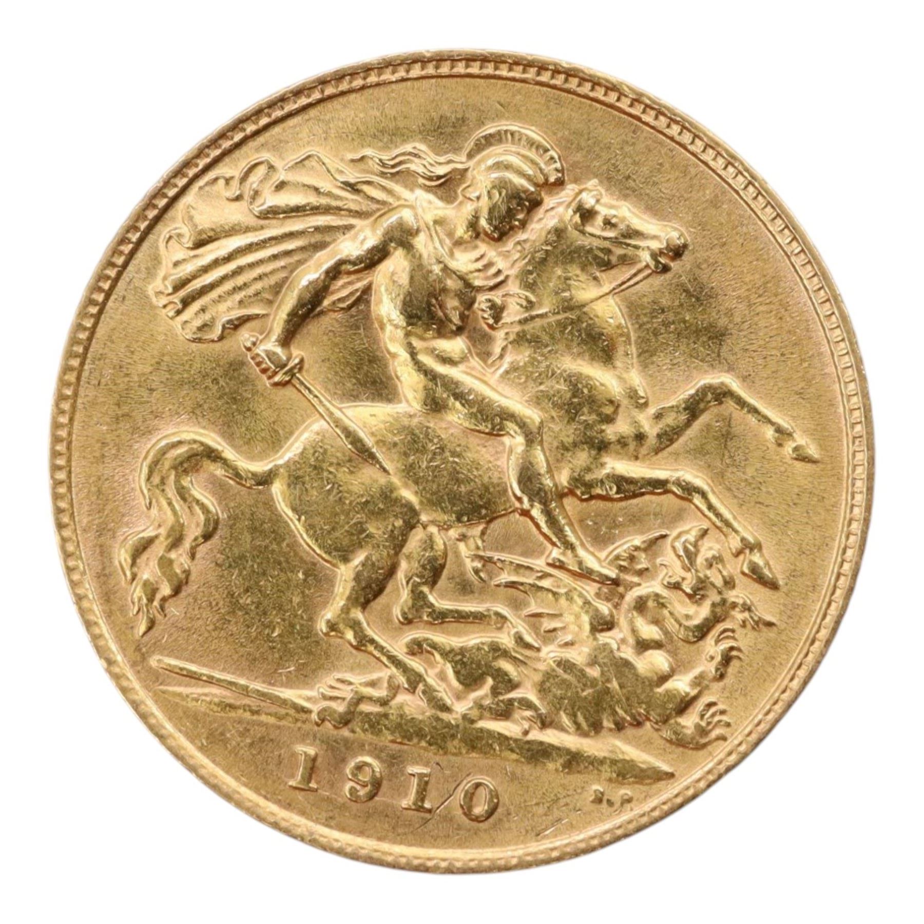 King Edward VII 1910 gold half sovereign coin
