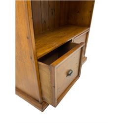 Barker & Stonehouse - Villiers reclaimed pine boat bookcase, with two drawers