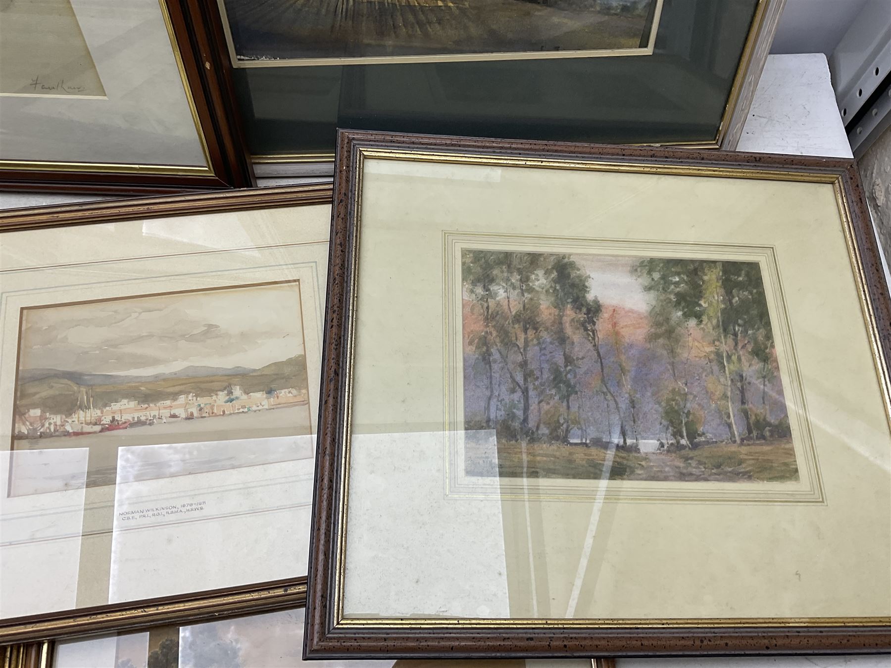Collection of original watercolours, artists to include Joseph Haslam Hawkswoth (British 1827-1908), Norman Wilkinson, Moffat Peter Lindner (British 1852-1949), Albert Charles Dodds, Miller Smith etc (13)