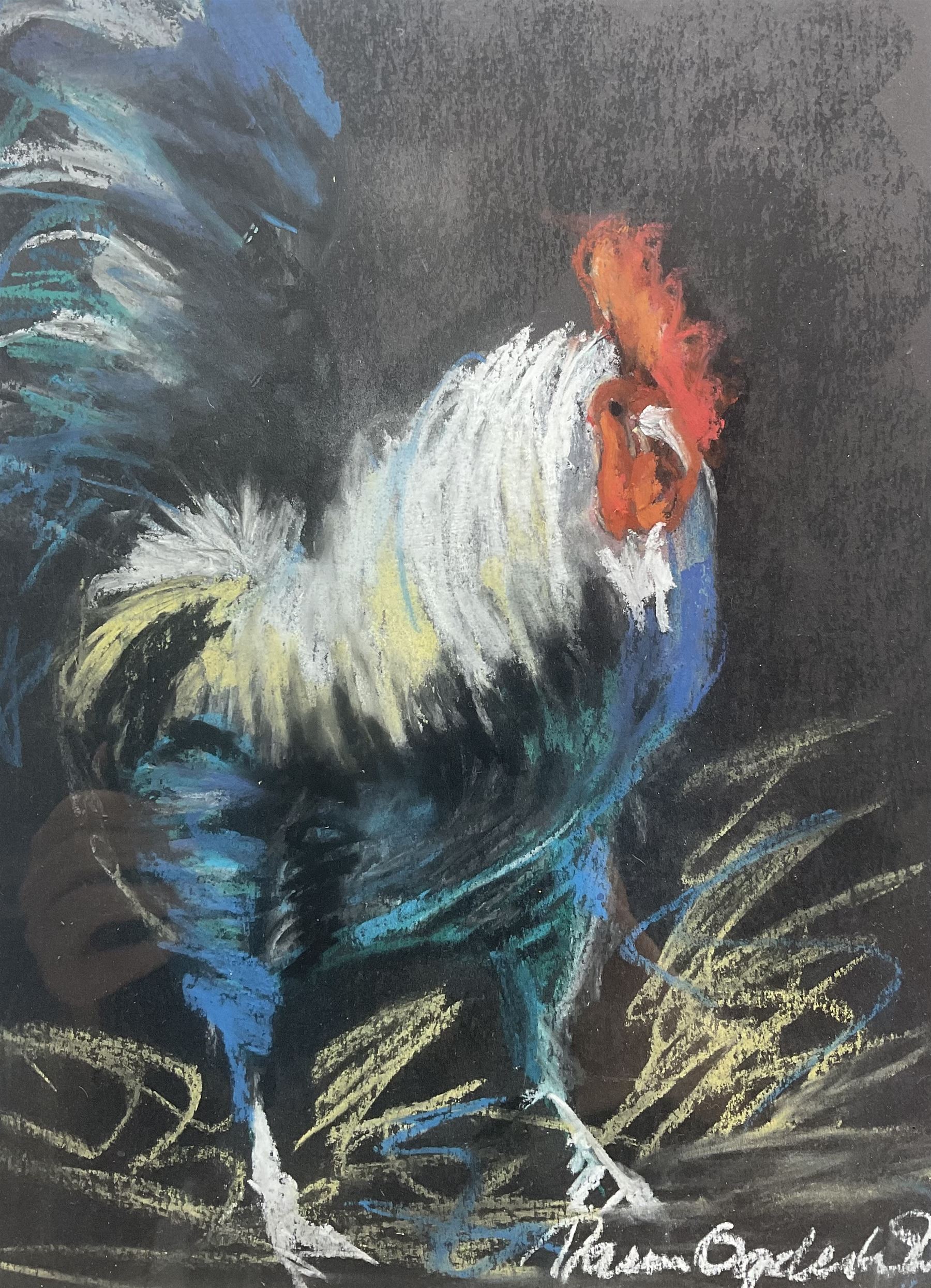 G H Yates (British 20th Century): 'From Sandsend to Whitby', watercolour signed, titled verso; Yolanda (British 20th Century): 'The Isle of Arran', oil on canvas signed, titled verso together with a Ron Wagstaff watercolour and another indistinctly signed pastel max 28cm x 38cm (4)