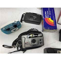 Kodak Instamatic 32 camera, Ilford Sportsman in case, other cameras and accessories