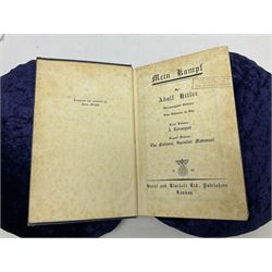 Hitler Adolf: Mein Kampf. Unexpurgated edition. Two volumes in one. English text. 1939 Hurst & Blackett Ltd. Blue cloth.