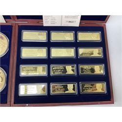 Mostly modern commemorative coins including 2017 miniature 0.5 gram 14ct gold coin, Togo 2021 fine gold 1/200oz coin, 'The Queen' Prime Ministers', 'History of Aviation', 'Heroes of WWII' etc, in one box
