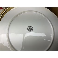 Canterbury tea and dinner service decorated with fruit on a yellow ground with gilt detail, together with Baroness tea service and other ceramics and collectables, in three boxes