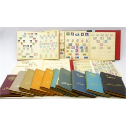  Collection of Great British and World stamps in sixteen albums including mint and used, Commonwealth, George VI and later Cayman Islands, Falkland Islands, Seychelles, Fiji, Malta, St Helena etc  