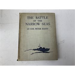 Twenty-four predominantly modern books of nautical and maritime interest including The Battle of the Narrow Seas by Lt. Cdr. Peter Scott 1946; U-Boats; Battleships; Hornblower; Trafalgar etc 
