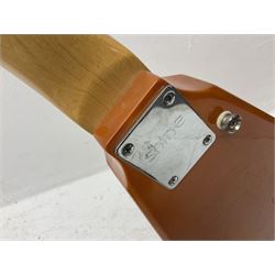 Shine offset V-shaped six string electric guitar, in fitted case