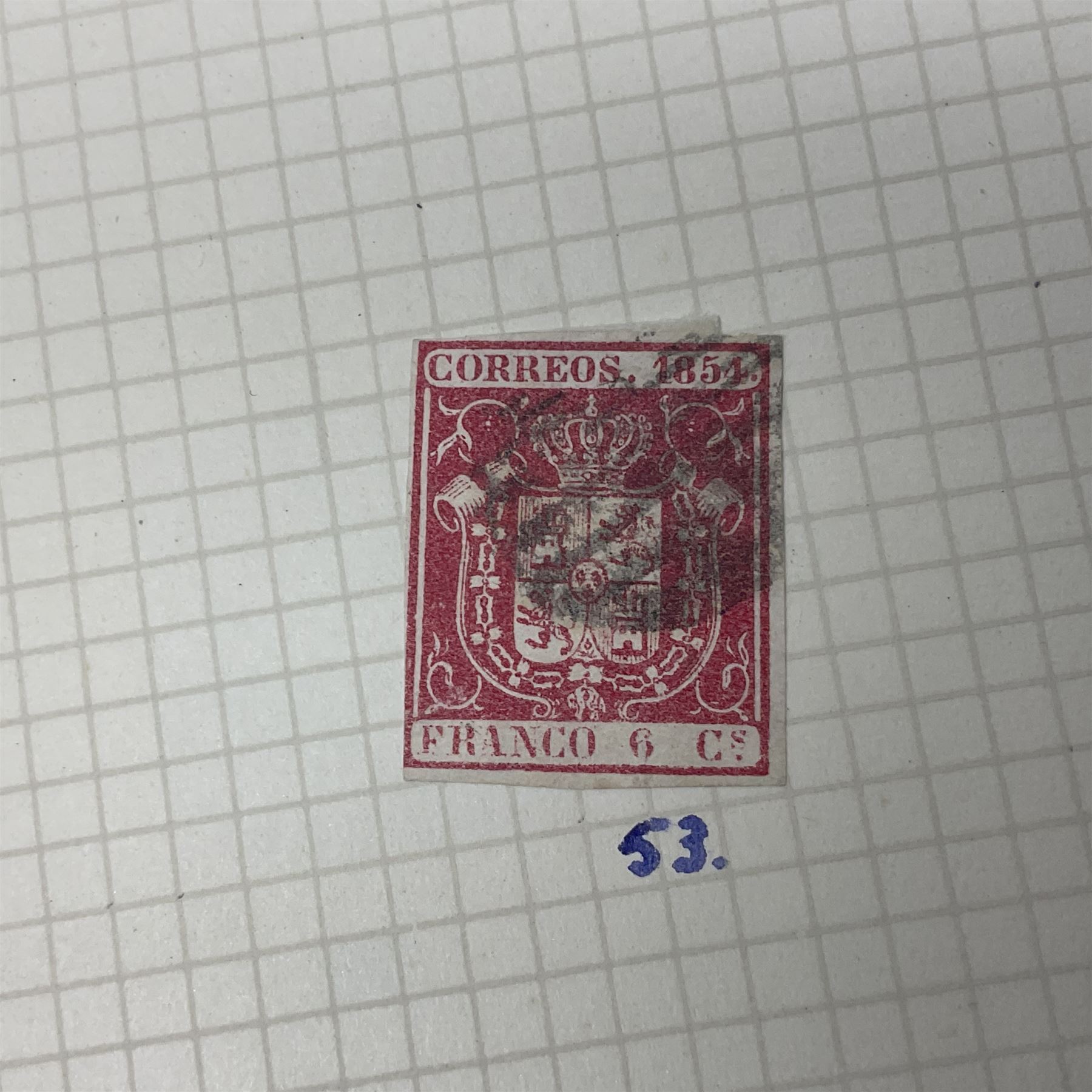 1850s and later mostly Spanish stamps including, imperf examples, some mint stamps, commemorative issues etc, housed in two albums 