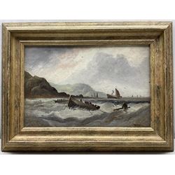 William Matthew Hale (British 1837-1929): Shipping off the Coast, pair oils on canvas signed 19cm x 29cm (2)