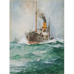 William Minshall Birchall (American 1884-1941): 'Toilers of the Deep', watercolour heighte...