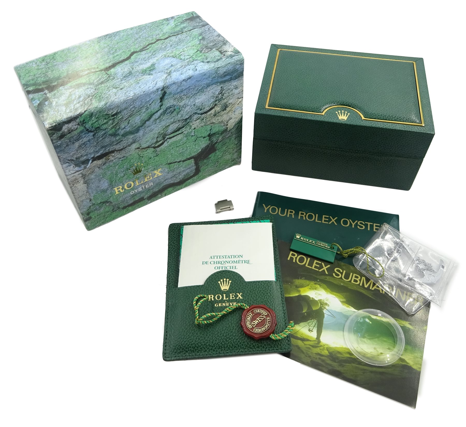 Rolex Oyster Perpetual Date Submariner 2001 stainless steel automatic wristwatch, model No.16610, serial No.K644609, boxed with papers

[image code: 7mc]