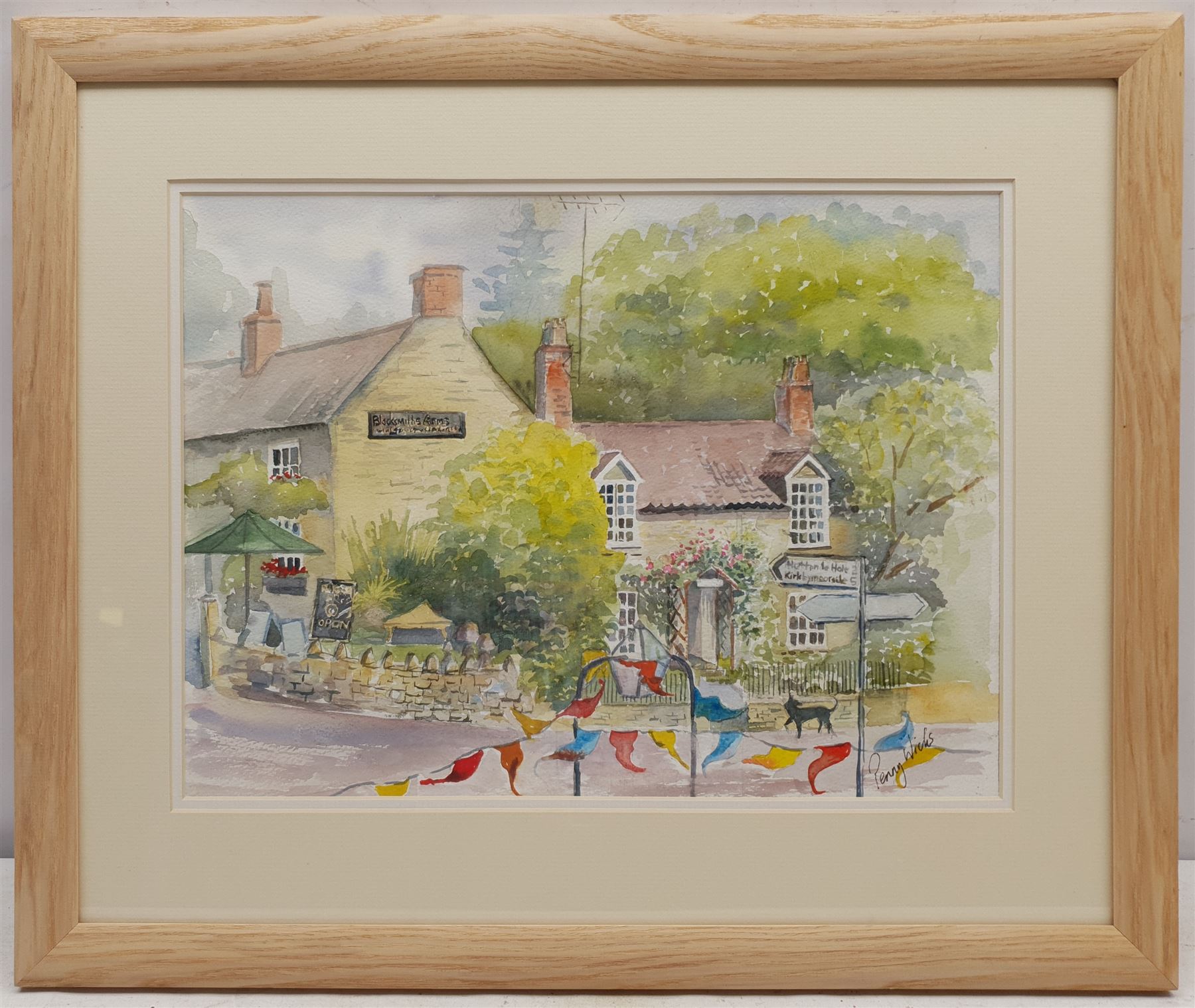 Penny Wicks (British 1949-): 'Blacksmiths Arms Lastingham', watercolour signed 29cm x 39cm