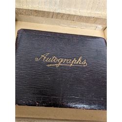 1920s leather bound autograph album/memory book, containing sketches, verses and quotes
