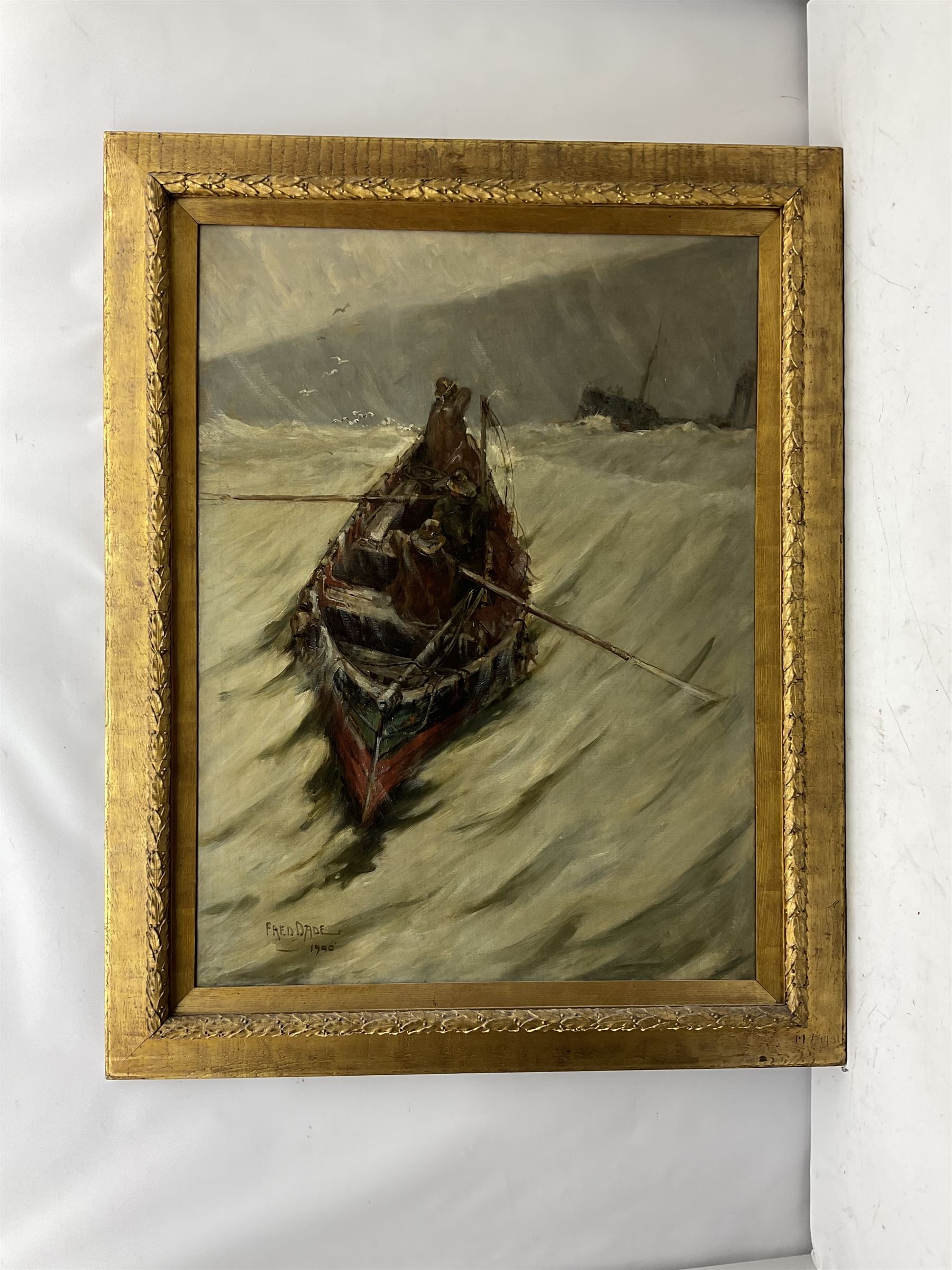 Frederick (Fred) Dade (British 18741908) Coble and floundering Ship