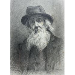 Percy Morton Teasdale (Staithes Group 1870-1961): Bearded Gentleman, pencil signed 36cm x 26cm 
Provenance: from the estate of Robin Hoods' Bay artist John Harold Wood whose sister was married to Teasdale.