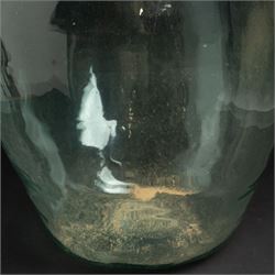  Large green glass Demijohn, H64cm  